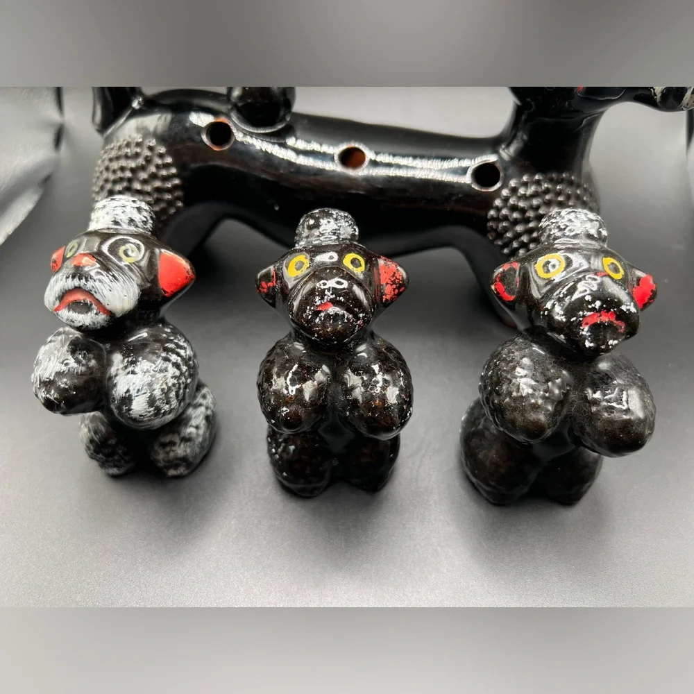 Redware Japan poodle spice rack